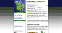 Desktop Screenshot of inspectordatabase.com